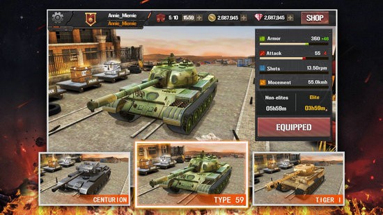 狂怒坦克世界之战无限子弹版