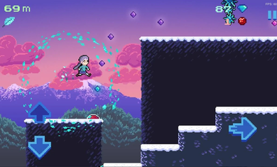 无尽的像素跑酷游戏