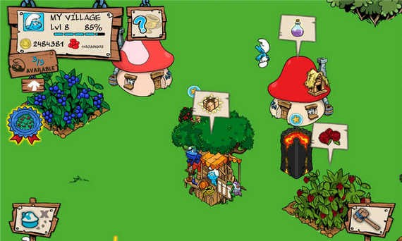 蓝精灵村庄无限红豆版