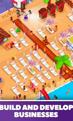 闲置海滩大亨现金经理模拟器无限金币版