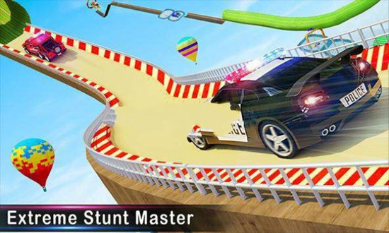 坡道警车特技赛车中文版
