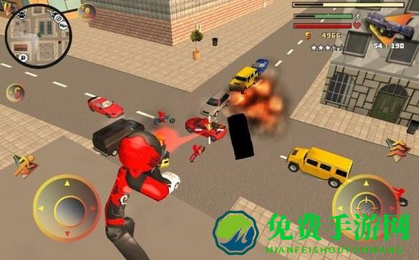 火柴人绳索英雄3警察射击游戏