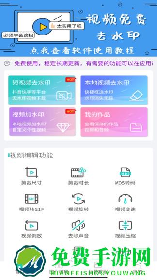 视频免费去水印软件