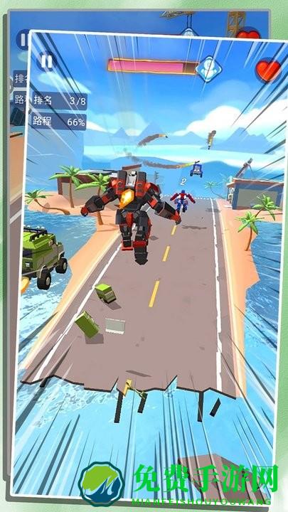 变形装甲飞车3d游戏