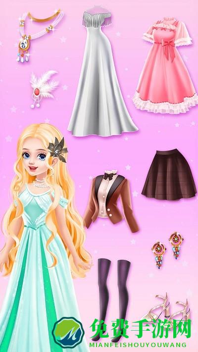艾尔莎公主舞会装扮故事游戏