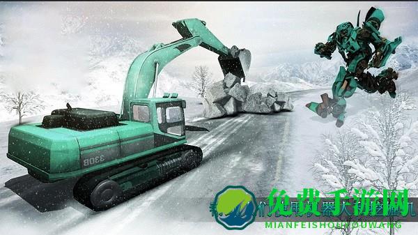 机器人挖掘机变身游戏