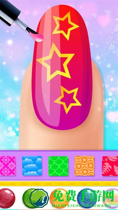 公主时尚美甲装扮