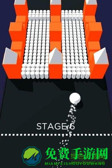 彩色躲避球球3d游戏