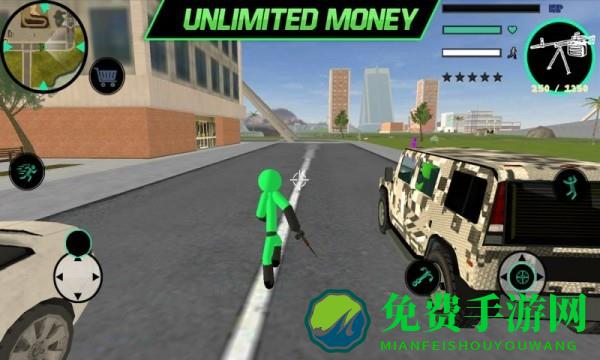 绿棍火柴人绳索英雄游戏