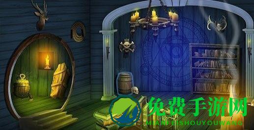 逃脱神秘房间的冒险黑暗的栅栏