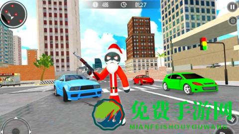 圣诞老人火柴人绳索英雄无限金币